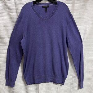 Banana Republic Silk/cashmere Women’s Purple V-Neck Sweater spring Tall  Sz XLT